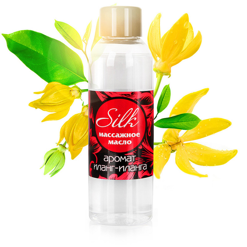 Расслабляющее массажное масло Silk возбуждающий аромат Иланг-Иланг